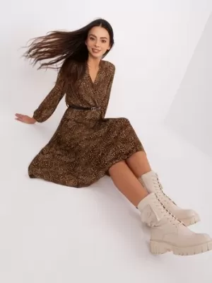 Dámské šaty ITALY MODA DHJ-SK-10536N-3.31X BROWN