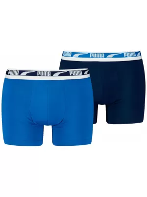 Pánské boxerky PUMA MEN EVERYDAY MULTI LOGO BOXER 2P 93832504 BLUE COMBO