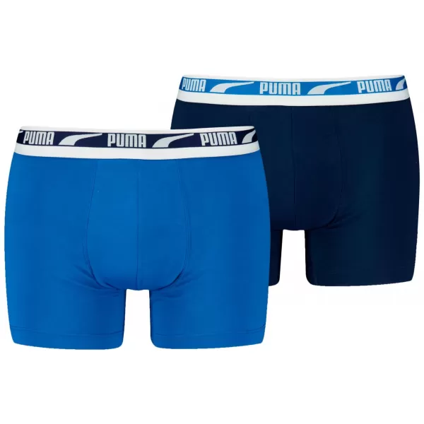  Pánské boxerky PUMA MEN EVERYDAY MULTI LOGO BOXER 2P 93832504 BLUE COMBO 