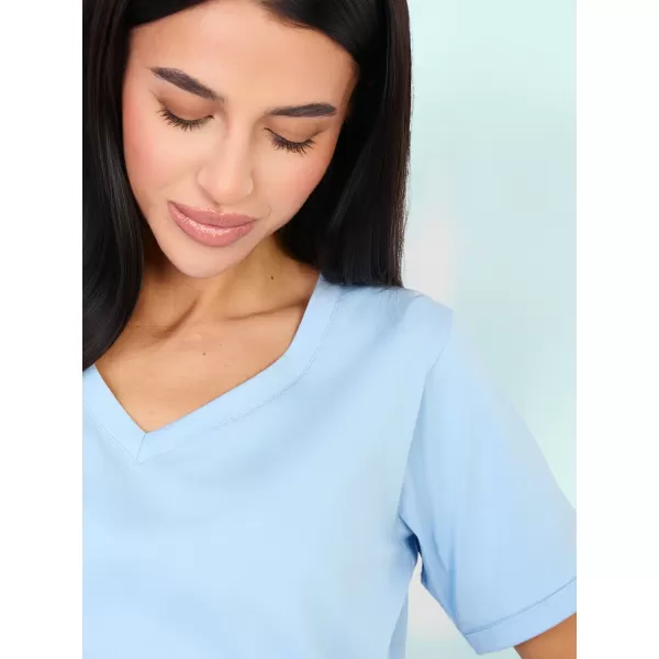  Dámské tričko RUE PARIS RV-TS-A1094.45 LIGHT BLUE 