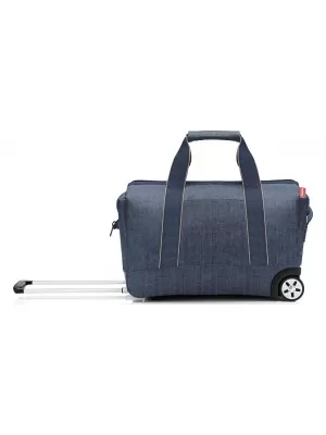 Cestovní taška na kolečkách REISENTHEL ALLROUNDER TROLLEY HERRINGBONE DARK BLUE