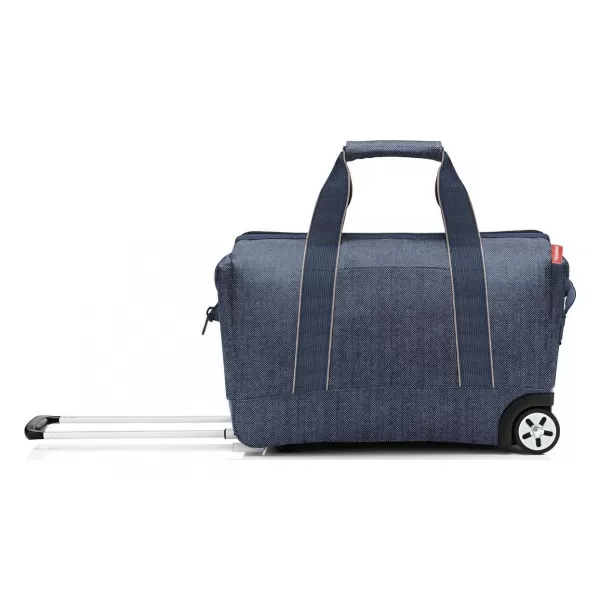  Cestovní taška na kolečkách REISENTHEL ALLROUNDER TROLLEY HERRINGBONE DARK BLUE 