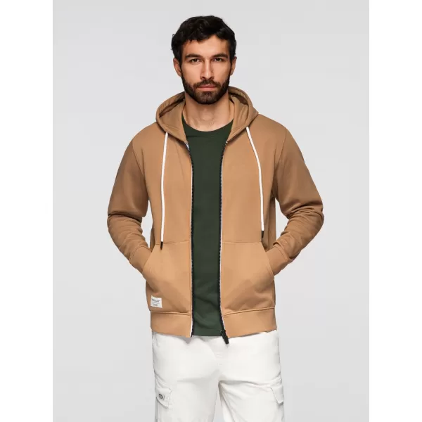  Pánská mikina OMBRE OM-SSBZ-0272 BROWN 