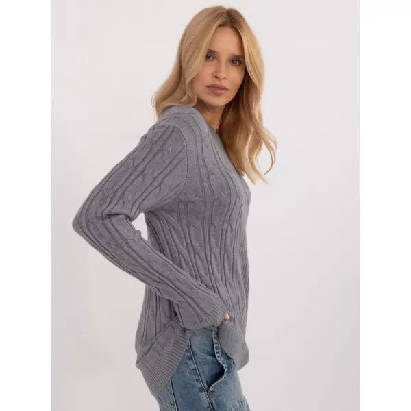  Dámský svetr WOOL FASHION ITALIA AT-SW-2343.88 DARK GREY 