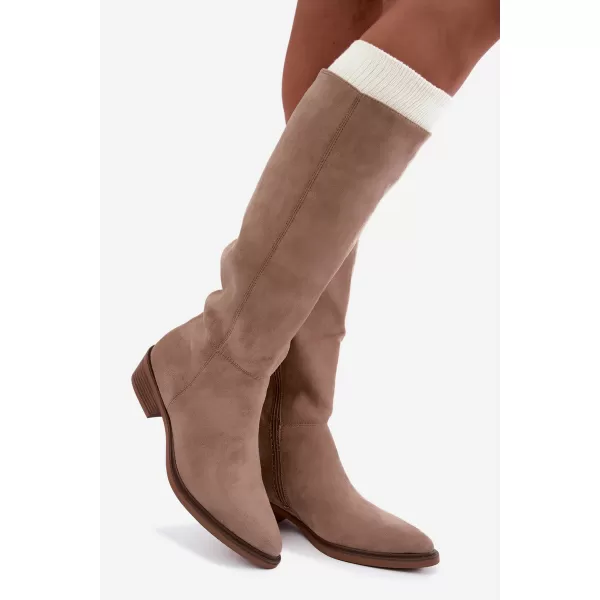  Dámské kozačky BOTO 6502-1 BEIGE 