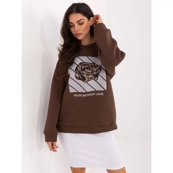  Dámská mikina ITALY MODA MI-BL-4216.15 BROWN 