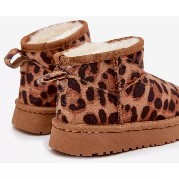  Dětské sněhule BOTO 20400-1/E2E/3E LEOPARD PRINT 