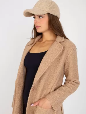 Dámský kabát OCH BELLA TW-PL-BI-5220.63 BEIGE
