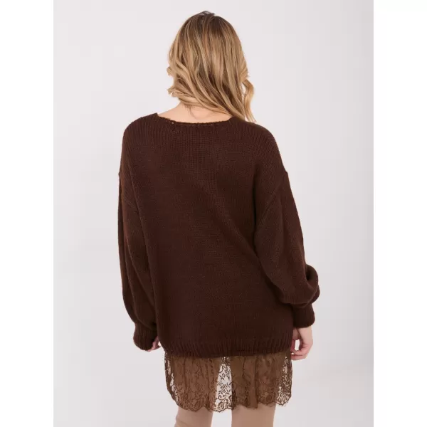  Dámský svetr FACTORY PRICE IN-SW-33681.05P DARK BROWN 