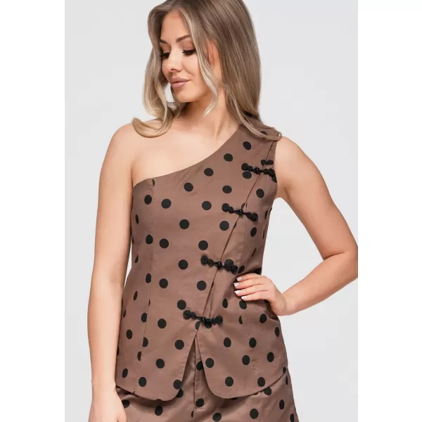  Dámská blůza OMBRE OW-TS-E0061 BROWN 
