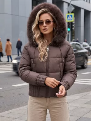 Dámská bunda DSTREET HNĚDÁ