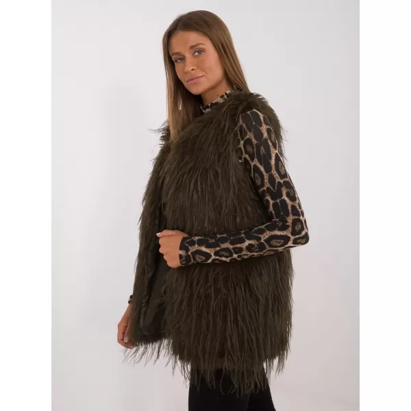 Dámská vesta WOOL FASHION ITALIA AT-KZ-2349-1.79 KHAKI 