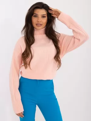 Dámský svetr WOOL FASHION ITALIA AT-SW-2342-1.35 PEACH