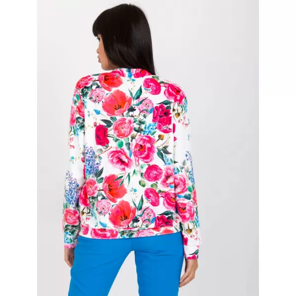  Dámská mikina RUE PARIS RV-BL-8116.86P WHITE-PINK 