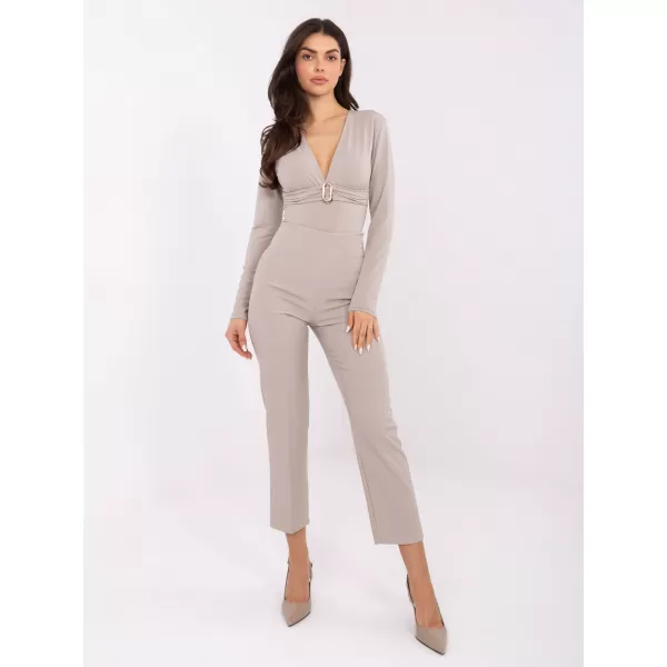 Dámské kalhoty RUE PARIS IT-SP-FL9069.00 LIGHT BEIGE 
