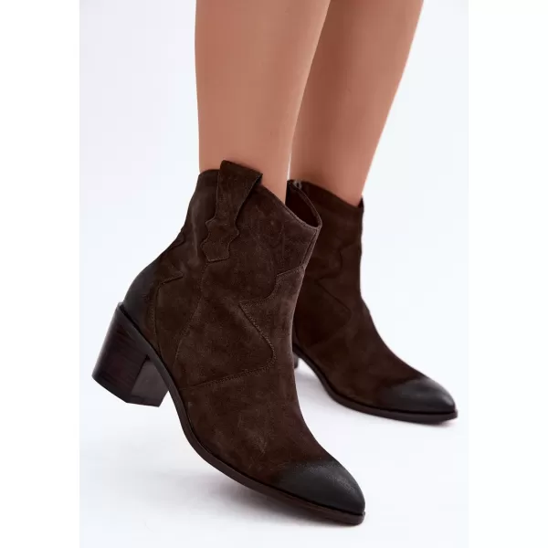  Dámské kovbojky D&A CR62-3395 DARK BROWN 