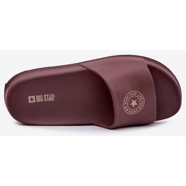  Dámské pantofle BIG STAR SHOES UU274075 VÍNOVÁ 