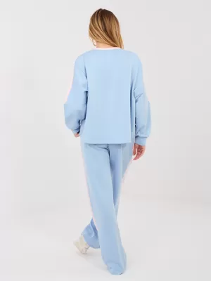Dámská tepláková souprava RUE PARIS IT-KMPL-22177.21P LIGHT BLUE