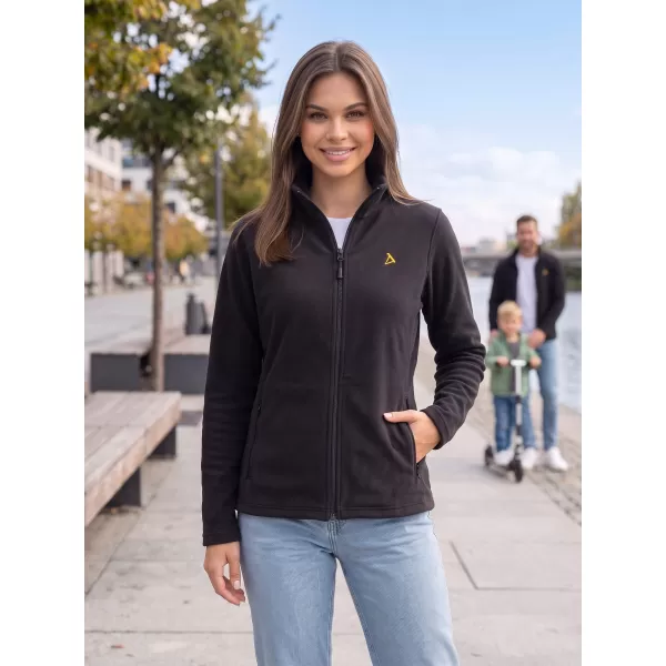  Dámská fleece mikina ALTISPORT ALW002853 ČERNOZLATÁ 