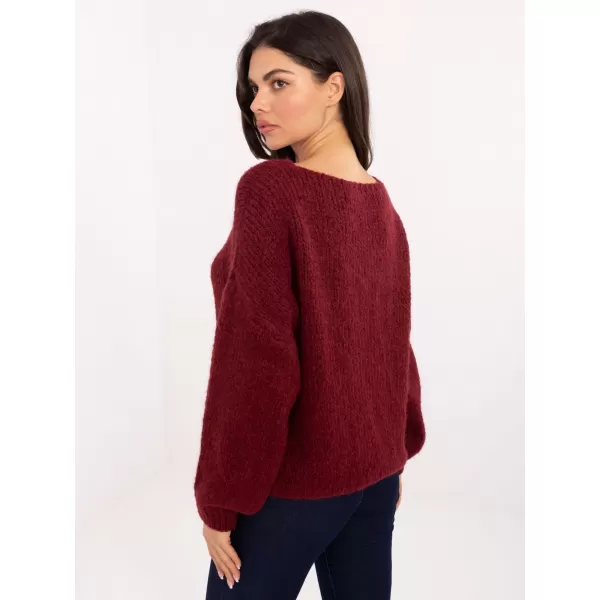  Dámský svetr ITALY MODA MI-SW-0919.18 BURGUNDY 