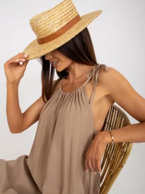 Dámské šaty OCH BELLA TW-SK-BE-203D.38P DARK BEIGE