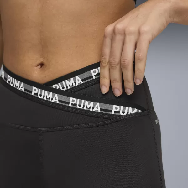  Dámské legíny PUMA W STRONG CROSS FRONT TIGHT - HW 7/8 52849801 PUMA BLACK 
