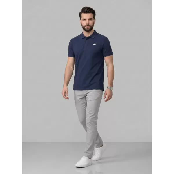  Pánské triko s límečkem 4F 4FWMM00TPTSM0771 NAVY 