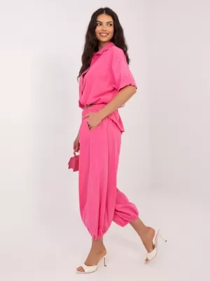 Dámské kalhoty ITALY MODA IT-SP-FL10309-1.91 DARK PINK