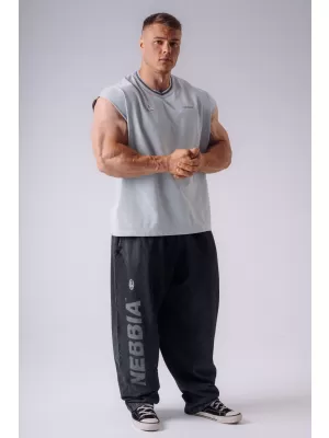 Pánské tílka NEBBIA OLYMPIA MUSCLE COVER 947 LIGHT GREY
