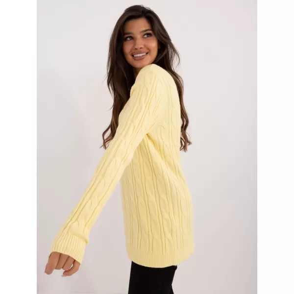  Dámský svetr WOOL FASHION ITALIA AT-SW-2343.88 BRIGHT YELLOW 
