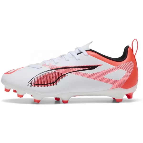  Dětské kopačky PUMA ULTRA 5 PLAY FG/AG JR 108170-01 WHITE/BLACK/GLOWING RED 