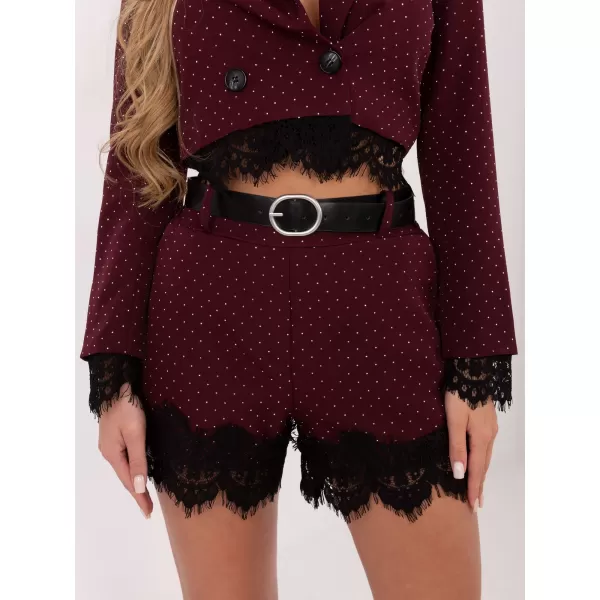  Dámské kraťasy ITALY MODA IT-SN-FL9965.88 DARK RED 