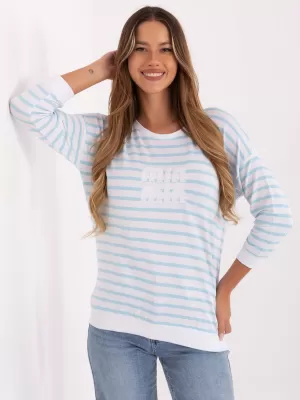 Dámská halenka RELEVANCE RV-BZ-A790.47 WHITE-BLUE