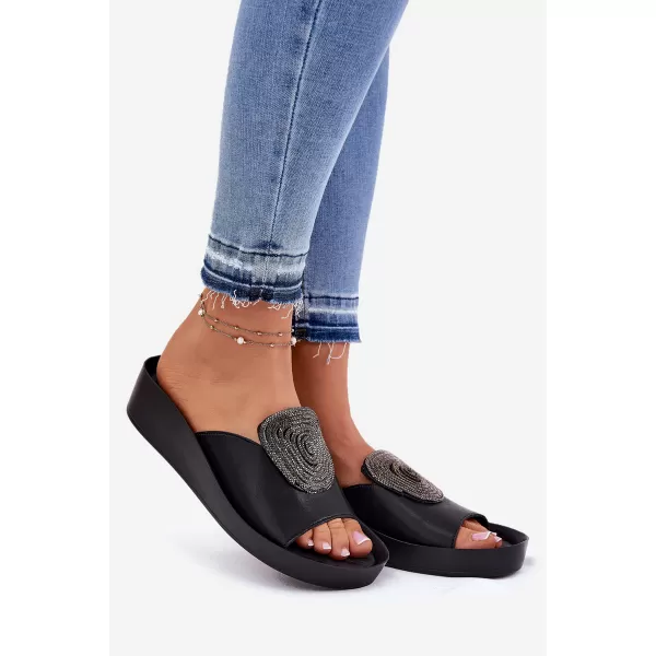  Dámské pantofle S.BARSKI KV51-028 BLACK 