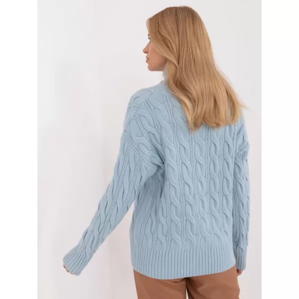  Dámský svetr WOOL FASHION ITALIA AT-SW-23445.00 LIGHT BLUE 