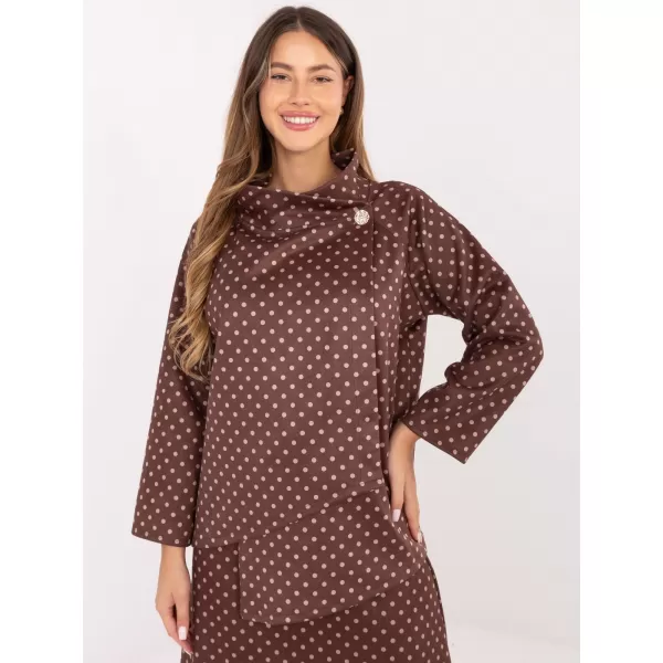  Dámská mikina ITALY MODA IT-BL-21613-1.87 BROWN 