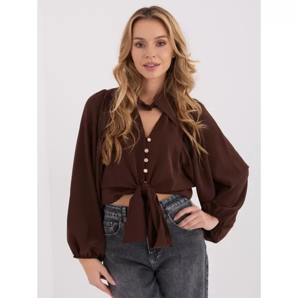  Dámská halenka ITALY MODA MI-BZ-3304.12 BROWN 