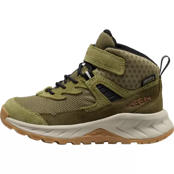  Dětské kotníkové boty KEEN HIGHTRAIL MID WP CHILDREN DARK OLIVE/MARTINI OLIVE 