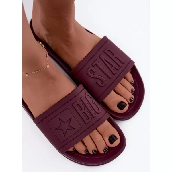  Dámské pantofle BIG STAR SHOES UU274070 VÍNOVÁ 