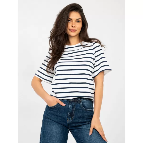  Dámské tričko RUE PARIS RV-TS-A1087.74 WHITE-NAVY 