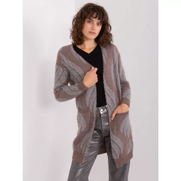  Dámský svetr WOOL FASHION ITALIA AT-SW-234501.00P DARK BROWN 