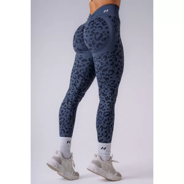  Dámské legíny NEBBIA PRIMAL 849 DARK BLUE LEOPARD 