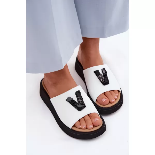  Dámské pantofle VINCEZA 66950 WHITE 