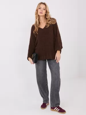 Dámský svetr FACTORY PRICE CH-SW-72630.79 DARK BROWN
