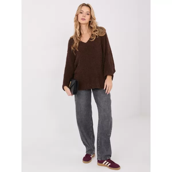  Dámský svetr FACTORY PRICE CH-SW-72630.79 DARK BROWN 