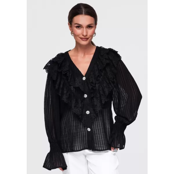  Dámská halenka OMBRE OW-TS-E0087 BLACK 