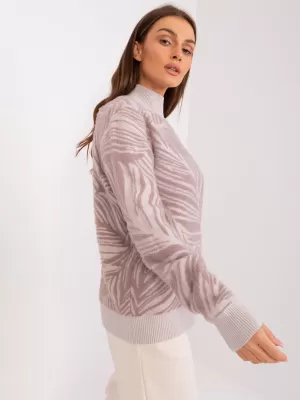 Dámský svetr WOOL FASHION ITALIA AT-SW-2357.96 BRIGHT PURPLE