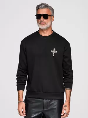 Pánská mikina OMBRE OM-SSNZ-0271 BLACK