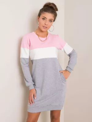 Dámské šaty RUE PARIS RV-SK-5869.04 PINK