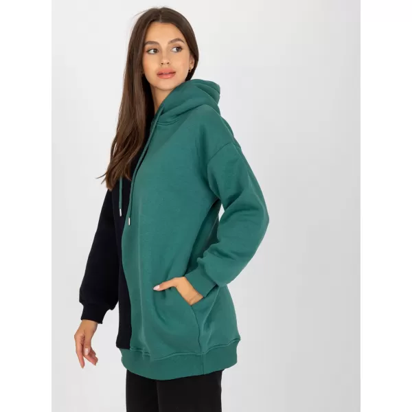  Dámská mikina RUE PARIS RV-BL-8233.32X BLACK AND GREEN 